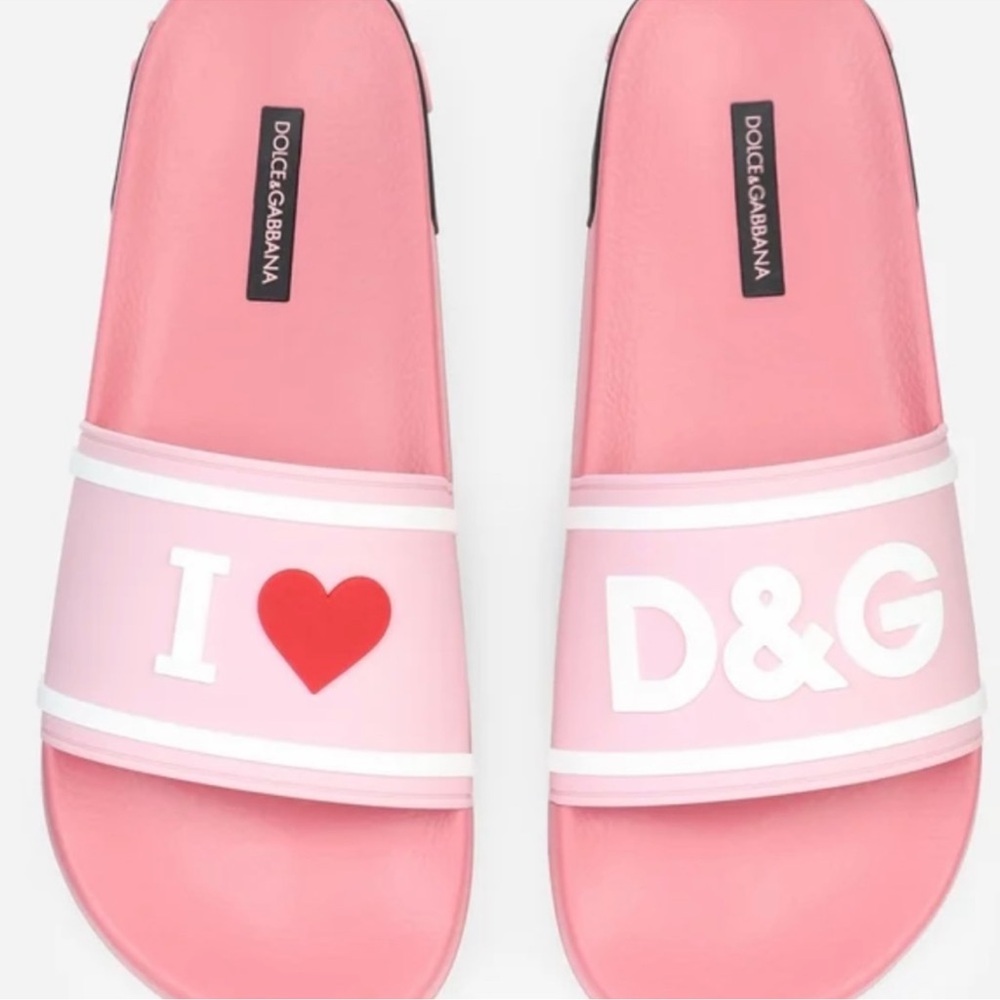 Dolce & Gabbana Pink Love Slides